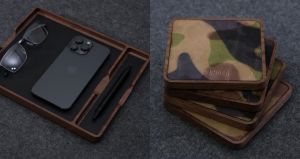 Leander wood and leather goods for your home office