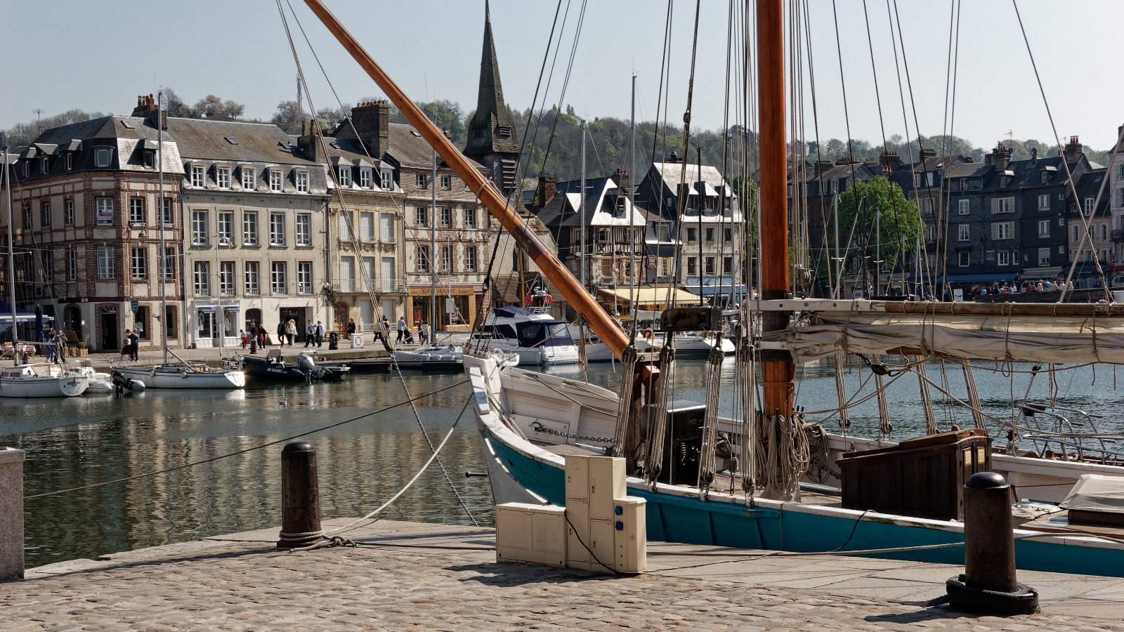 Honfleur France harbor sailboat