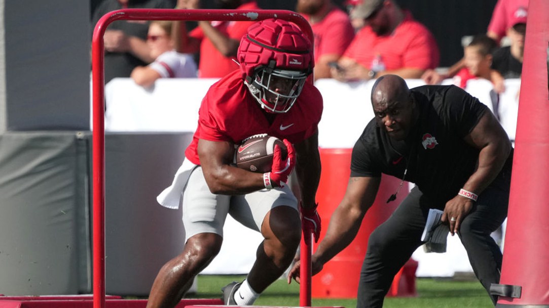 Ohio State Running Backs Practice Judkins Henderson