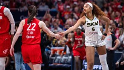 Caitlin Clark And Angel Reese Get Physical After Hard Foul Sends Reese Tumbling To Ground