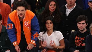 timothee chalamet kylie jenner knicks gam